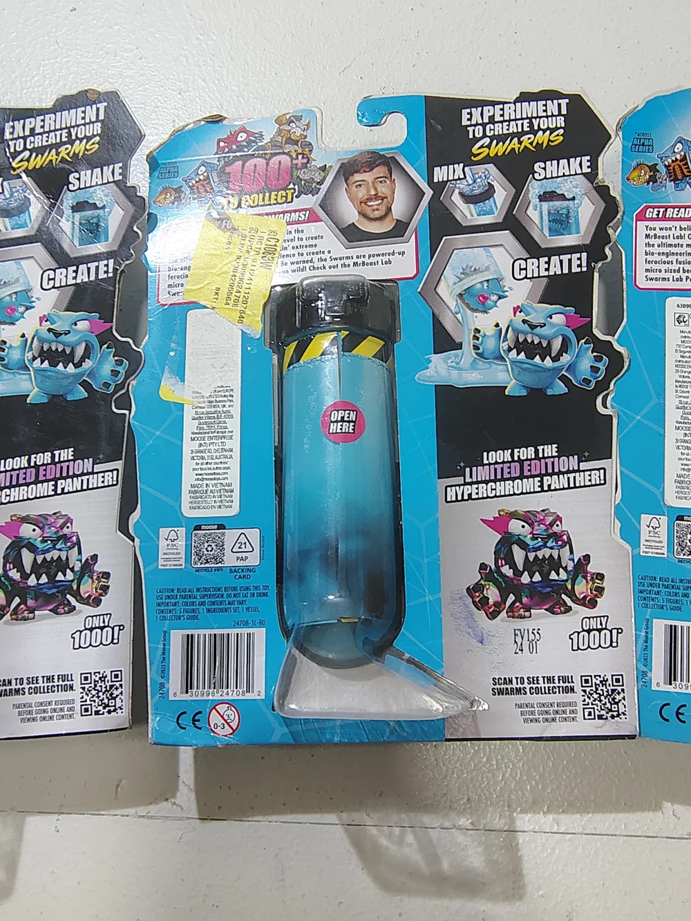 MrBeast Lab Swarms Lot (3 Packs) - Incomplete / 4 Figures Per Pack